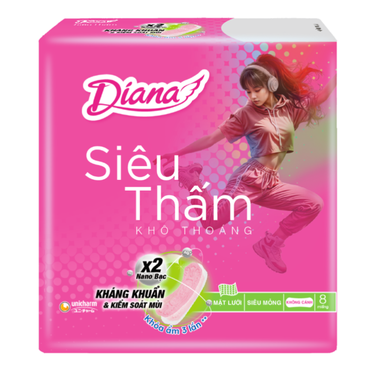 Diana Si&ecirc;u Thấm Si&ecirc;u Mỏng Kh&ocirc;ng C&aacute;nh